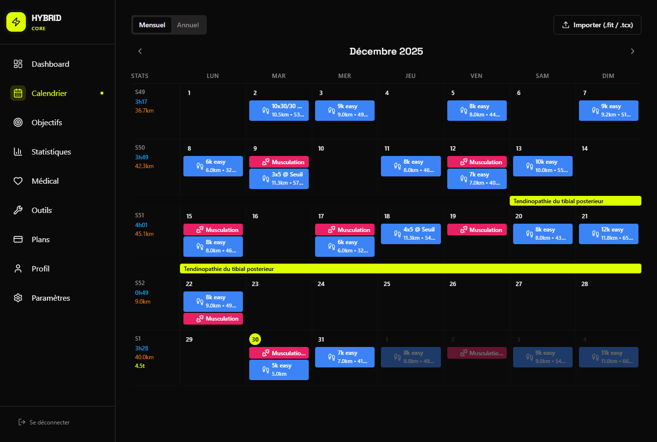 Hybrid Core Dashboard